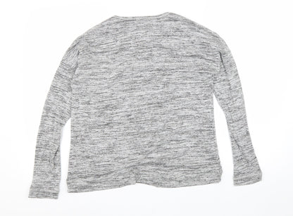 Nicola Miller Womens Grey Viscose Basic T-Shirt Size M Round Neck - Marled