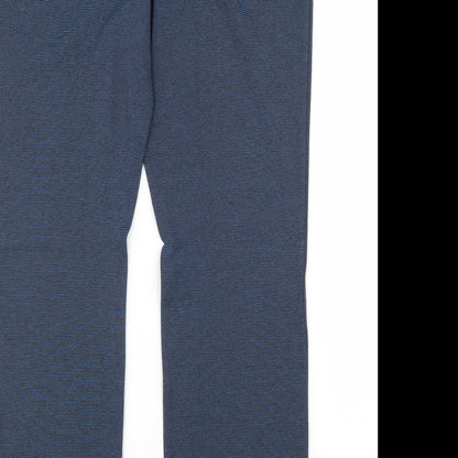 Casual Wear Womens Blue Striped Polyamide Trousers Size 18 L30 in Regular