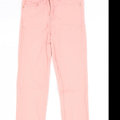 River Island Womens Pink Cotton Skinny Jeans Size 8 L28 in Regular Zip