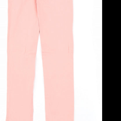 River Island Womens Pink Cotton Skinny Jeans Size 8 L28 in Regular Zip