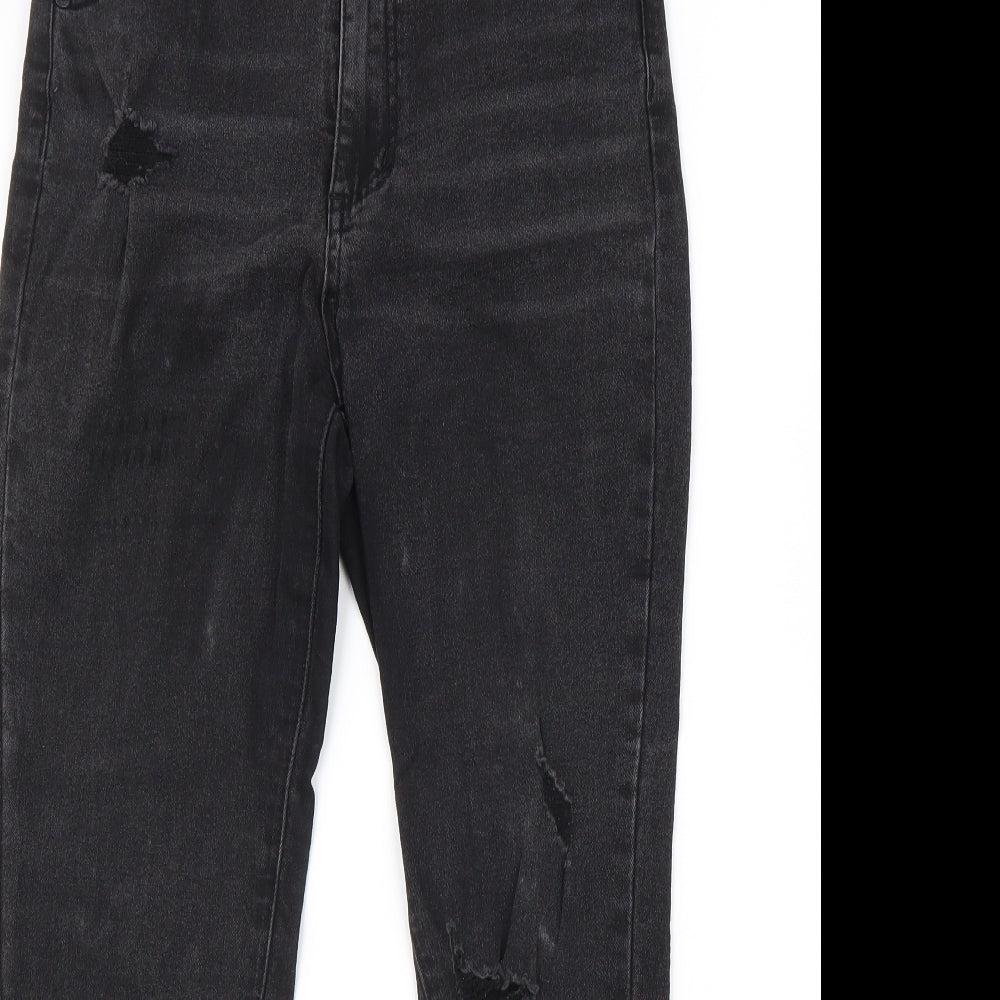 Cotton On Womens Black Cotton Skinny Jeans Size 10 L27 in Regular Zip