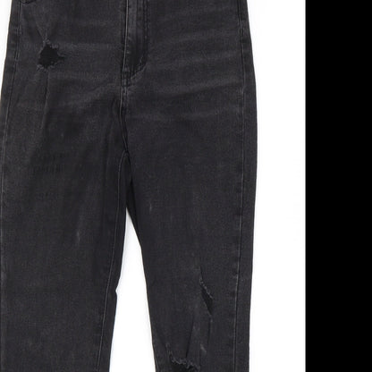 Cotton On Womens Black Cotton Skinny Jeans Size 10 L27 in Regular Zip