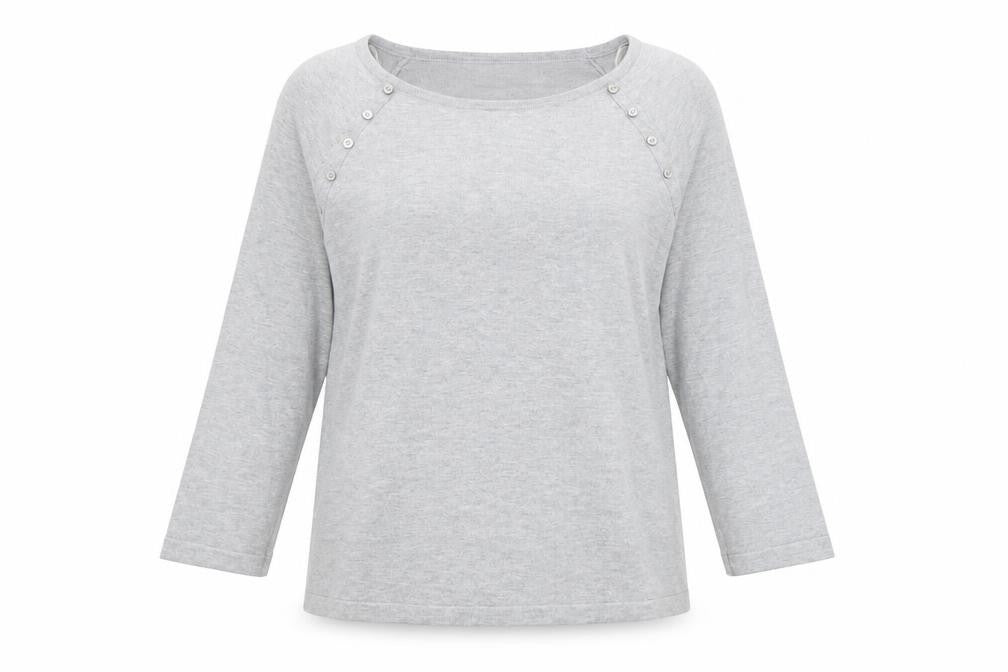 Womens UK Size 12 M&Co Grey Basic Blouse