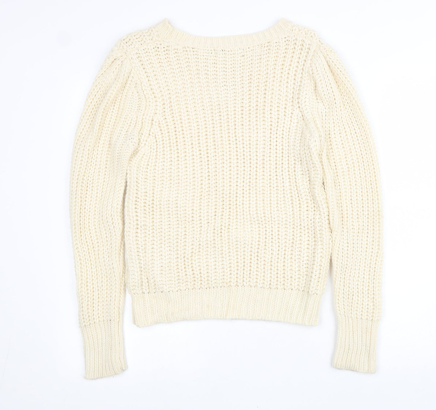 Womens UK Size M QED London Beige Pullover Jumper