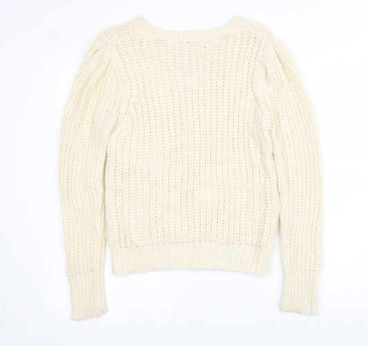 Womens UK Size M QED London Beige Pullover Jumper