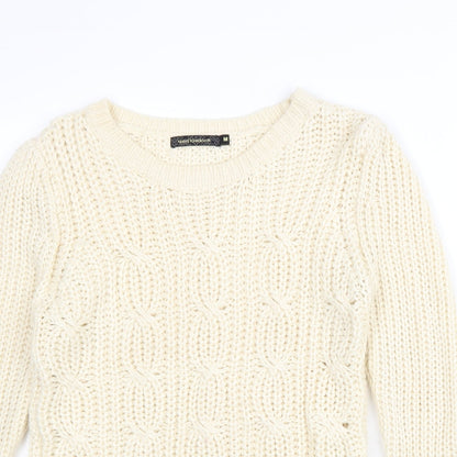 Womens UK Size M QED London Beige Pullover Jumper