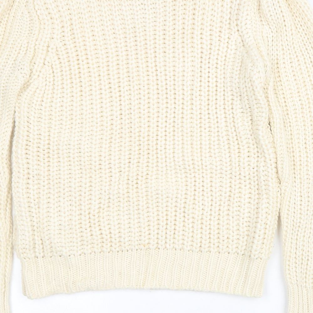 Womens UK Size M QED London Beige Pullover Jumper