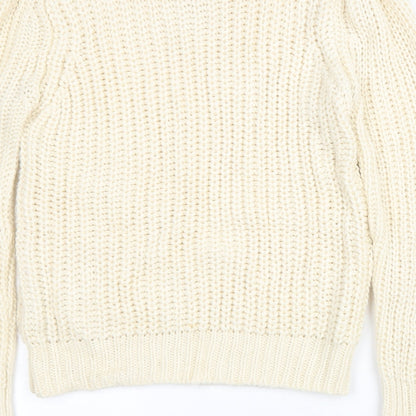 Womens UK Size M QED London Beige Pullover Jumper