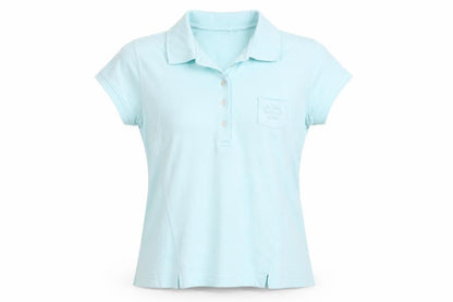Green Lamb Womens Blue Cotton Basic Polo Size 12 Collared