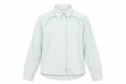 Womens UK Size 10 Preworn Blue Basic Button-Up
