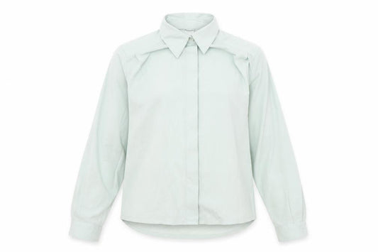 Womens UK Size 10 Preworn Blue Basic Button-Up