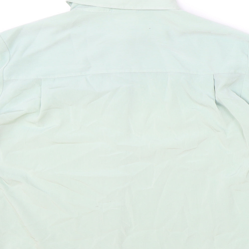 Womens UK Size 10 Preworn Blue Basic Button-Up