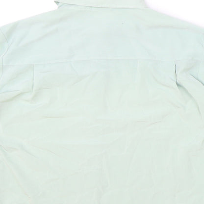 Womens UK Size 10 Preworn Blue Basic Button-Up