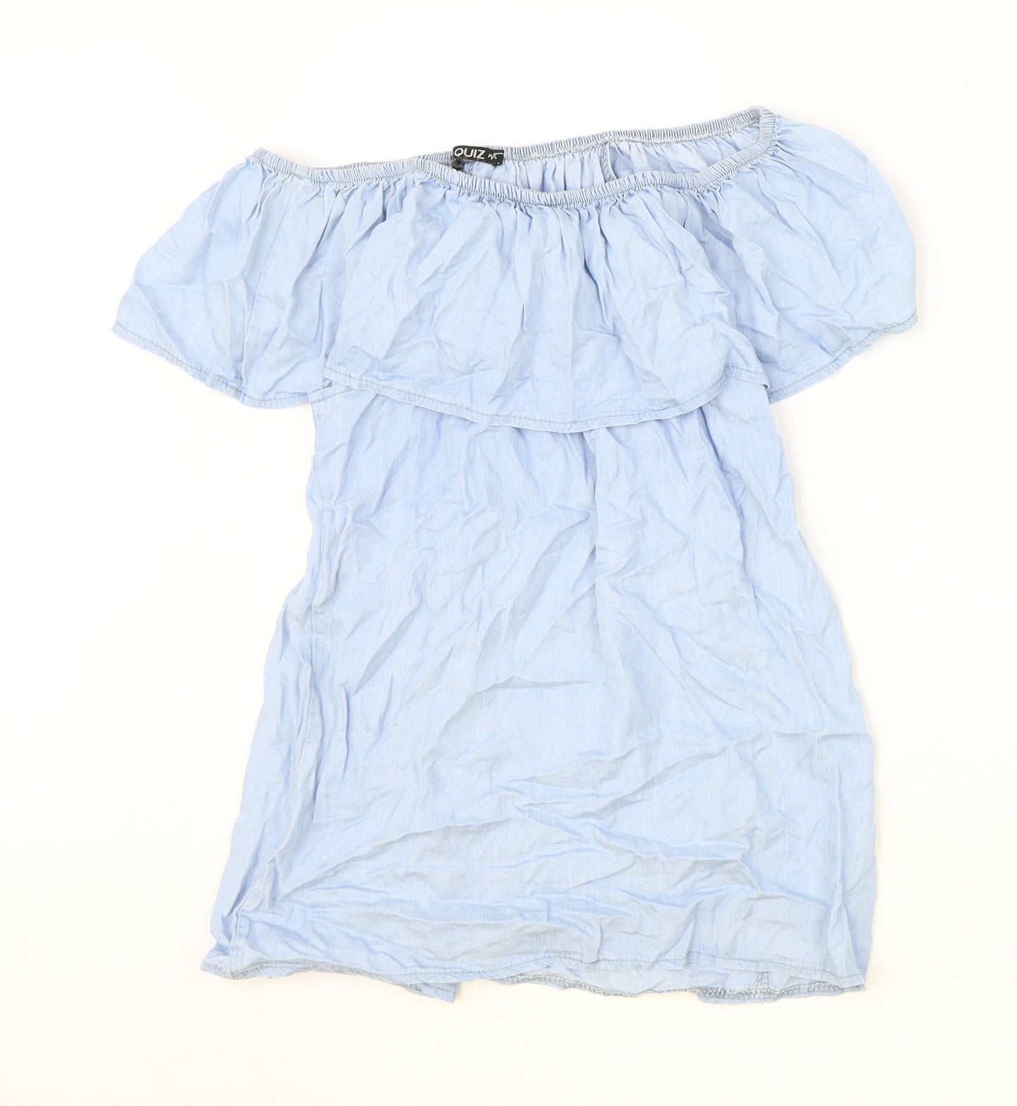 Womens UK Size S Quiz Blue Basic Blouse