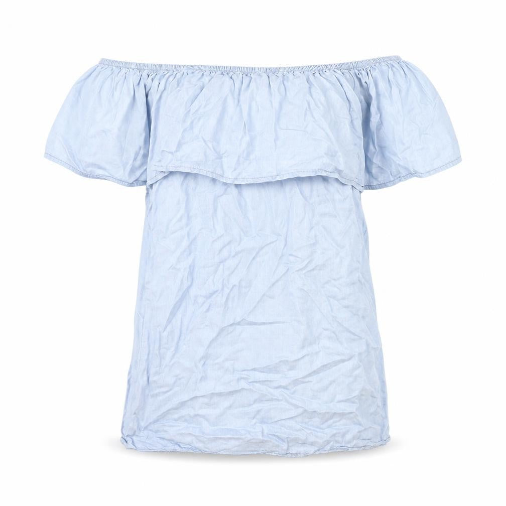 Womens UK Size S Quiz Blue Basic Blouse