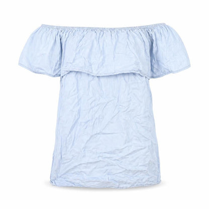 Womens UK Size S Quiz Blue Basic Blouse