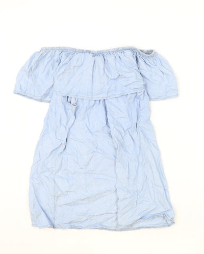 Womens UK Size S Quiz Blue Basic Blouse