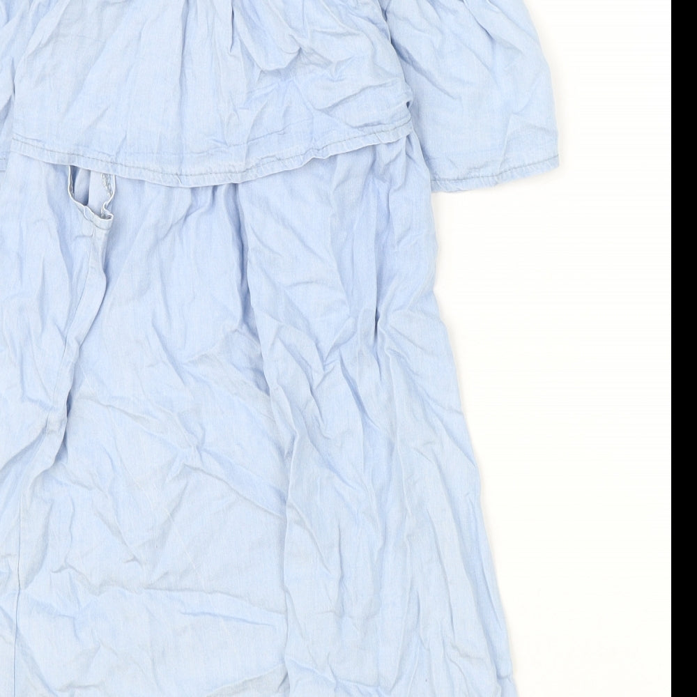 Womens UK Size S Quiz Blue Basic Blouse