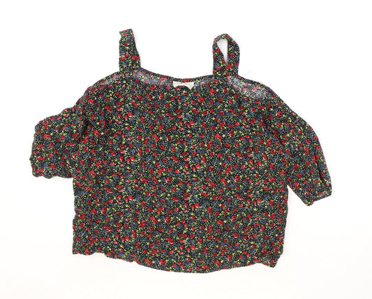 Womens UK Size XS Pins & Needles Black Basic Blouse