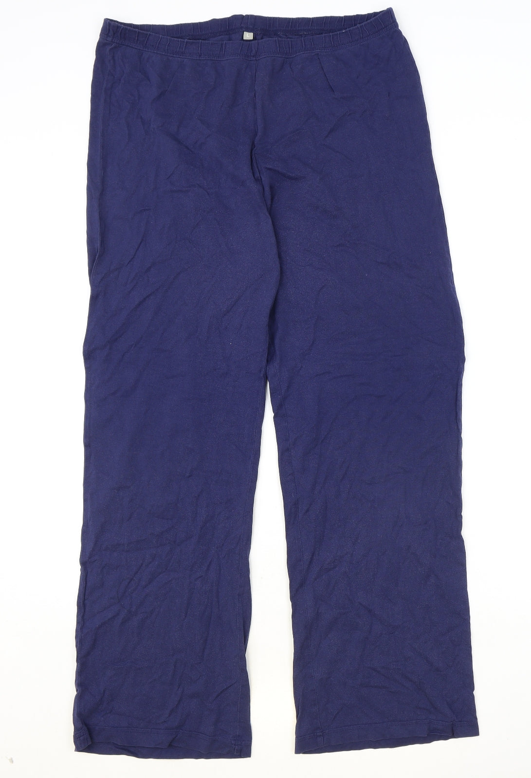 Womens UK Size L Preworn Regular Fit  Blue Trousers