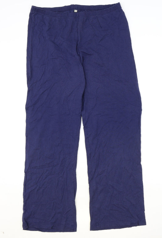Womens UK Size L Preworn Regular Fit  Blue Trousers