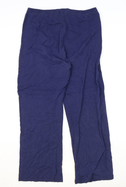 Womens UK Size L Preworn Regular Fit  Blue Trousers