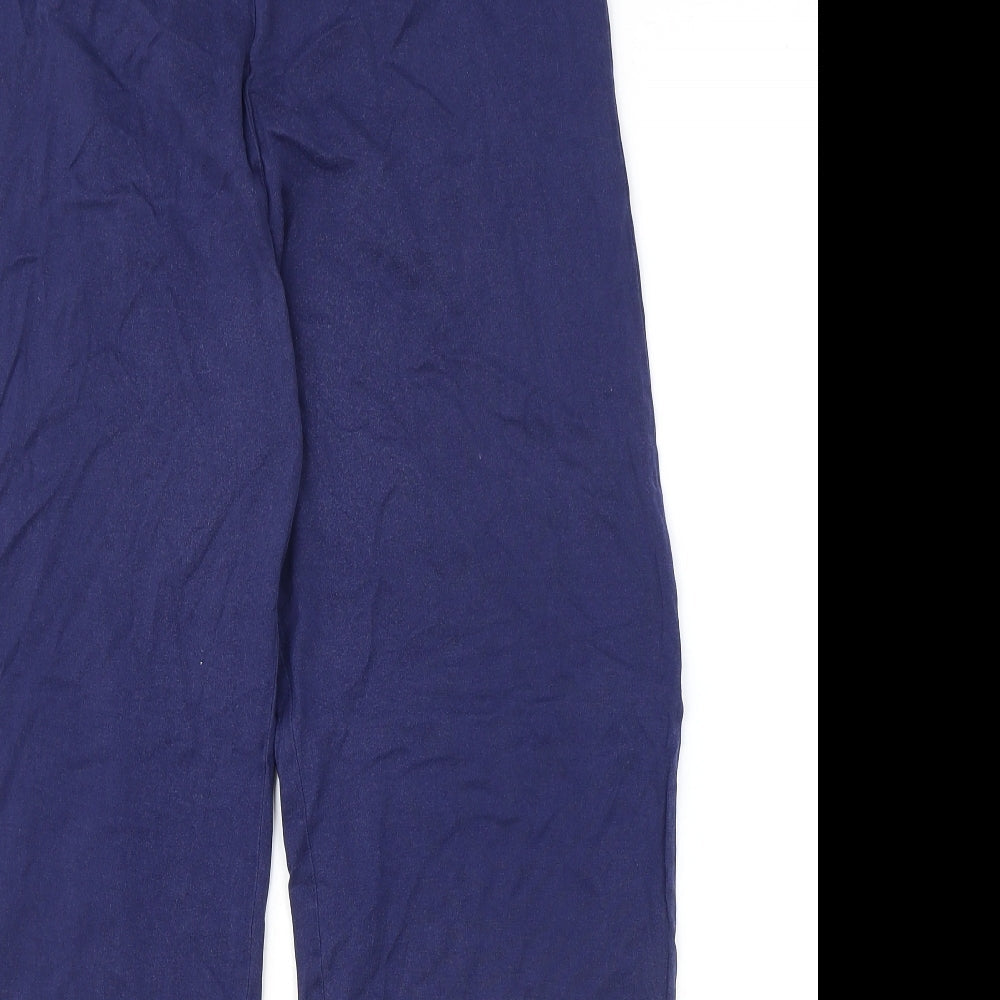 Womens UK Size L Preworn Regular Fit  Blue Trousers