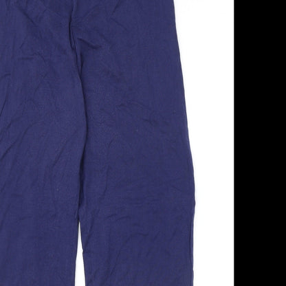 Womens UK Size L Preworn Regular Fit  Blue Trousers