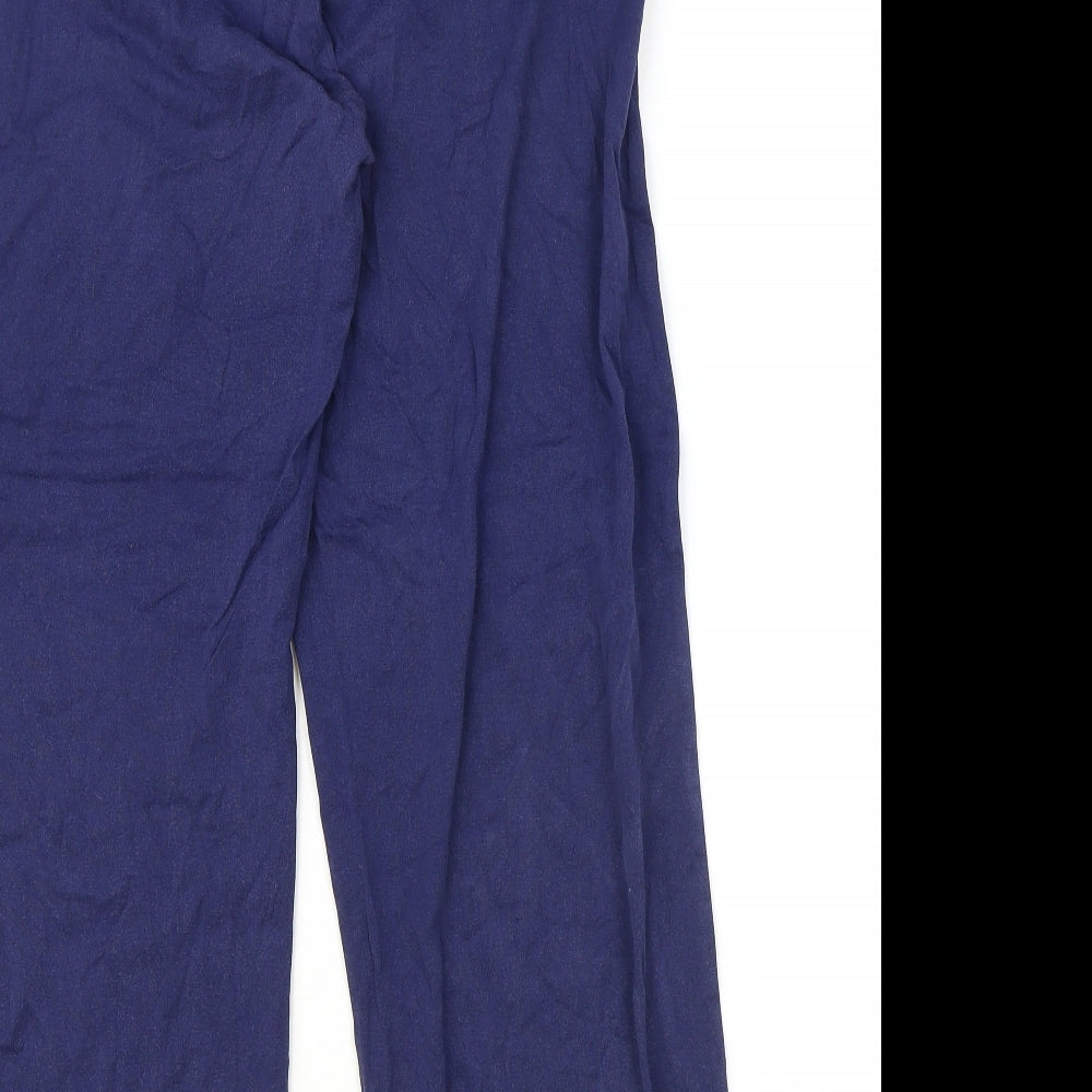 Womens UK Size L Preworn Regular Fit  Blue Trousers