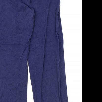 Womens UK Size L Preworn Regular Fit  Blue Trousers