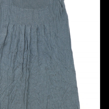 Kookai Womens Blue Linen A-Line Size S V-Neck Button