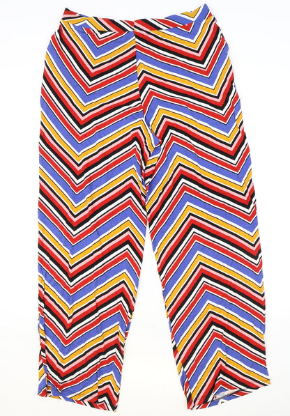 Womens UK Size 14 Papaya Regular Fit  Multicoloured Trousers