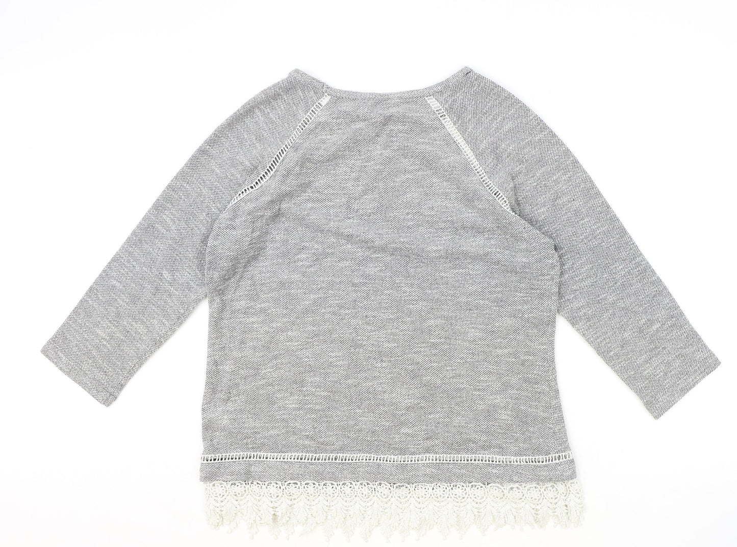 TU Womens Green Round Neck Polyester Pullover Jumper Size 14