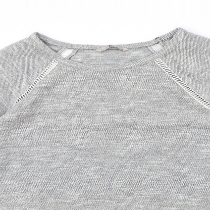 TU Womens Green Round Neck Polyester Pullover Jumper Size 14