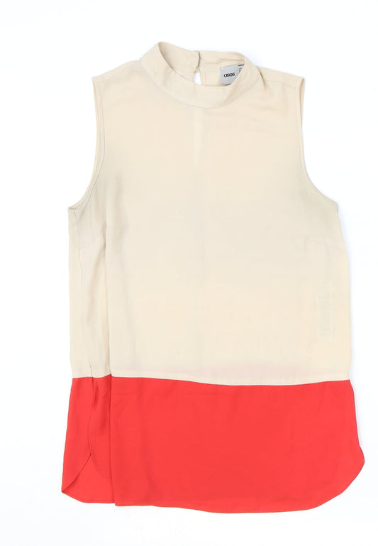 Womens UK Size 8 ASOS Brown Basic Blouse