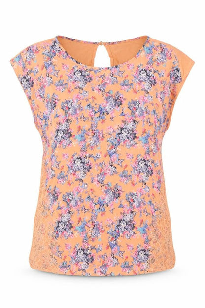 Womens UK Size M Oasis Multicoloured Basic T-Shirt