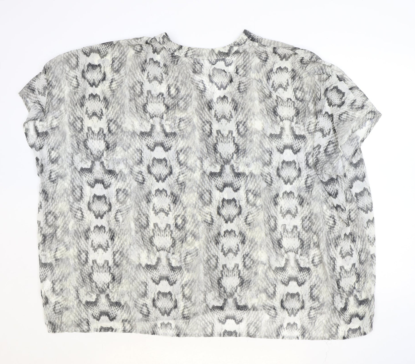 Womens UK Size 12 H&M Grey Basic Blouse