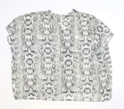 Womens UK Size 12 H&M Grey Basic Blouse
