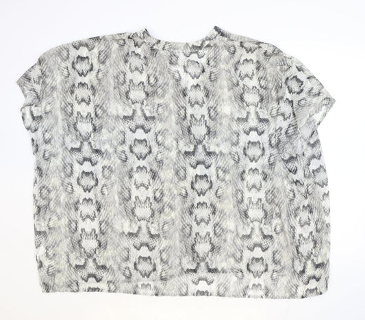 Womens UK Size 12 H&M Grey Basic Blouse