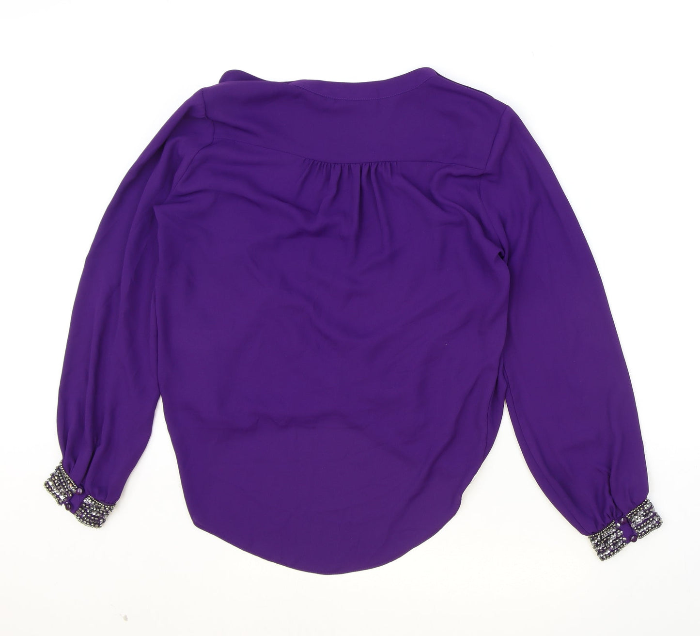 Womens UK Size 10 Wallis Purple Basic Blouse