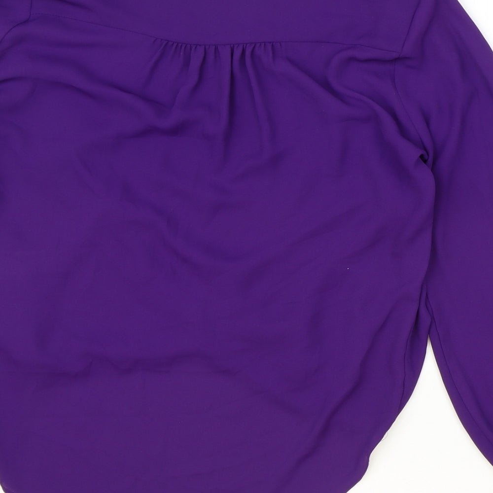 Womens UK Size 10 Wallis Purple Basic Blouse