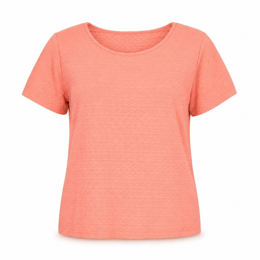 Womens UK Size 14 Profile Pink Basic T-Shirt