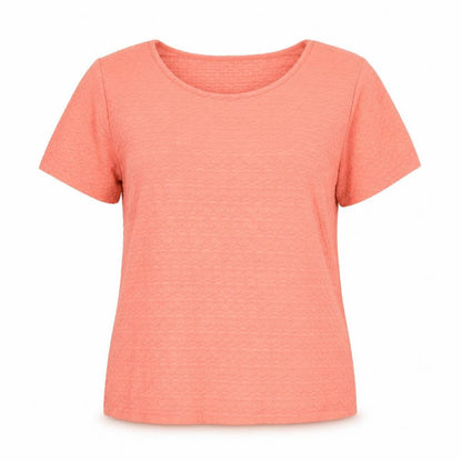 Womens UK Size 14 Profile Pink Basic T-Shirt