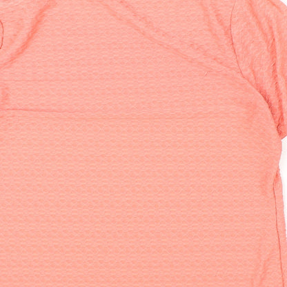 Womens UK Size 14 Profile Pink Basic T-Shirt