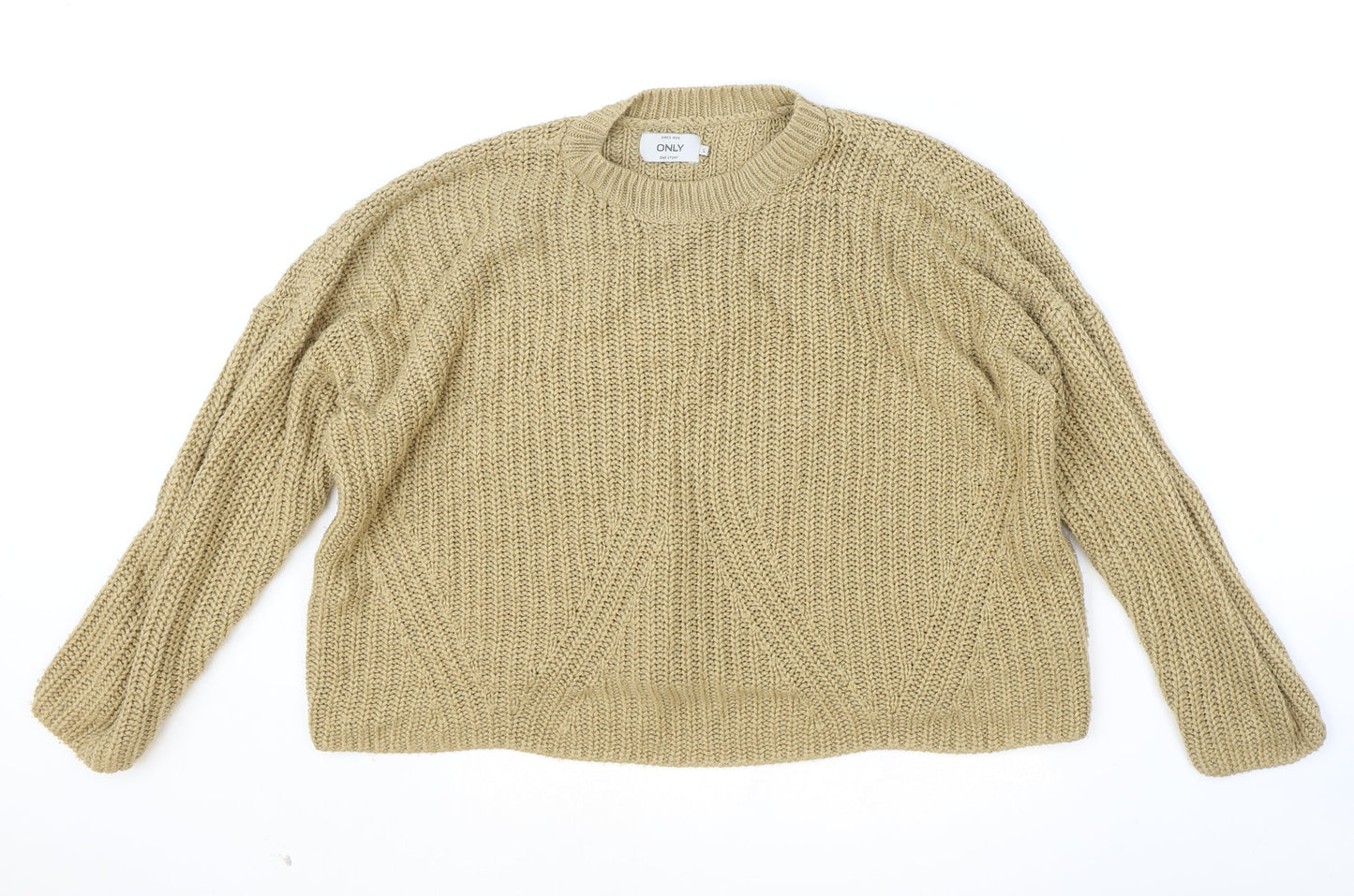 Womens UK Size L Only Brown Pullover Jumper