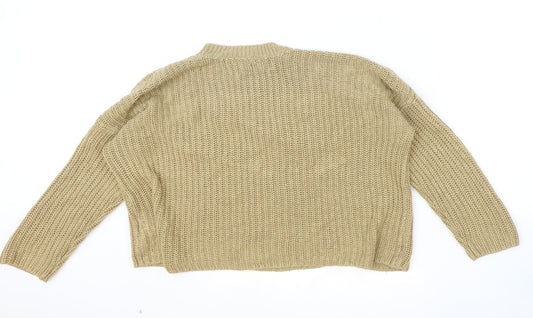 Womens UK Size L Only Brown Pullover Jumper
