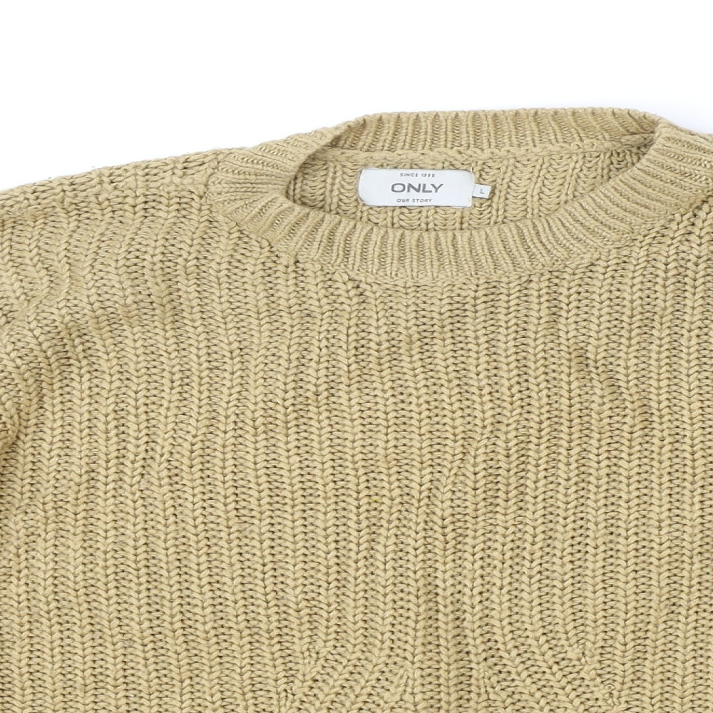 Womens UK Size L Only Brown Pullover Jumper