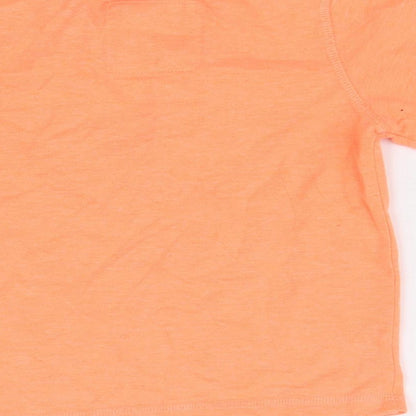 TU Boys Orange Polyester Basic Polo Size 18-24 Months Collared Button - Car