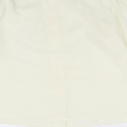 Koret Womens Ivory Polyester Basic Button-Up Size 8 Collared