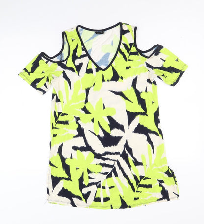 Womens UK Size 10 Roman Multicoloured Basic T-Shirt